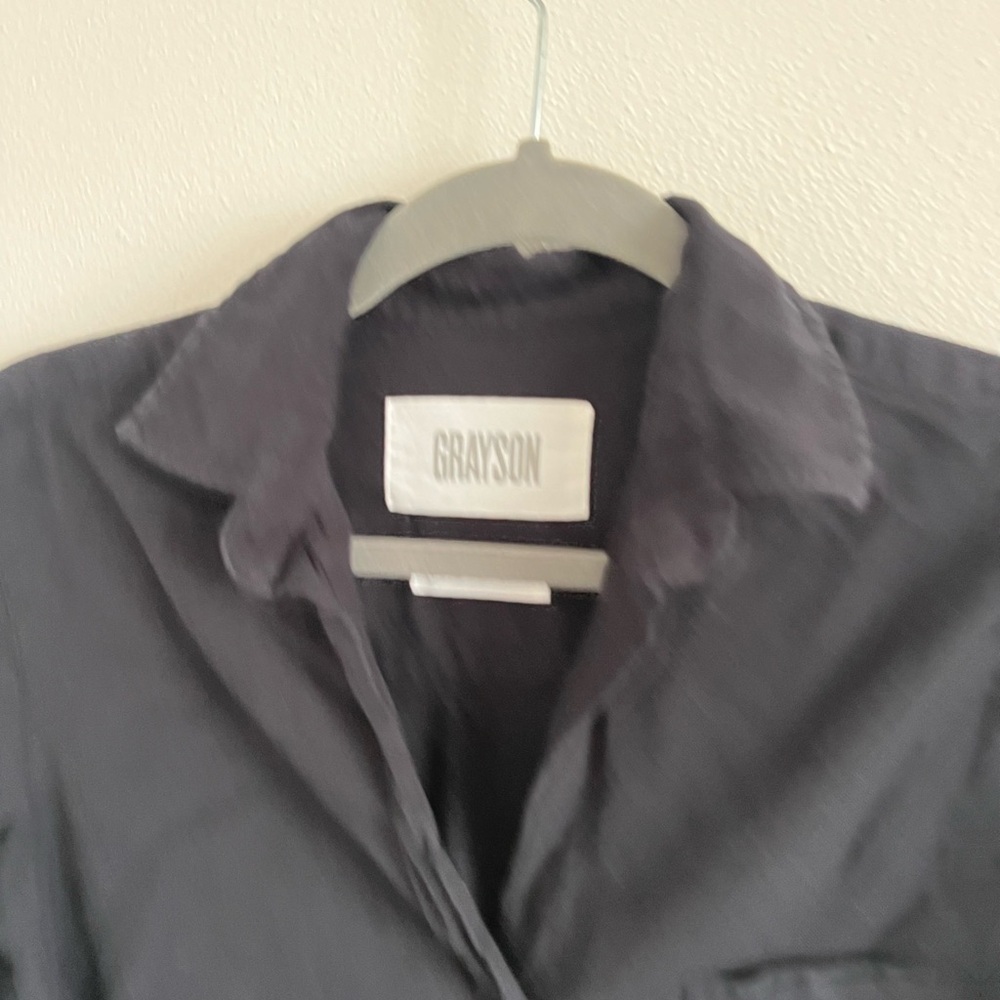 Grayson Black Button Up, Size Xs - image 3